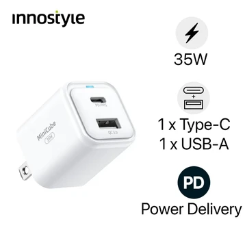 Củ sạc Innostyle Minicube GaN II PD/PPS 35W 2 cổng IC35CAWHT