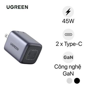 Sạc nhanh Ugreen GaN 45W CD294 