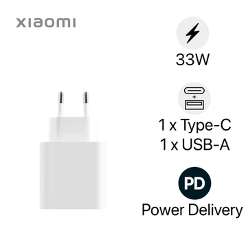 Củ sạc Xiaomi 2 cổng USB-A và Type-C 33W AD332EU