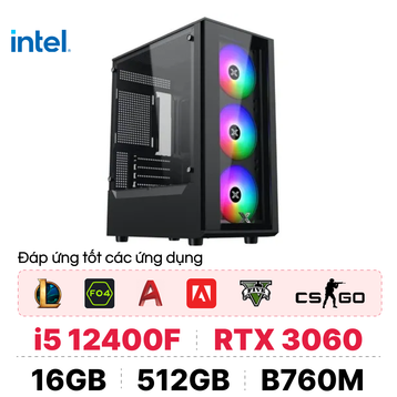 PC CPS Đồ Hoạ D02 i5 12400F / 16GB - 512GB / RTX 3060 