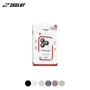 Apple iPhone 16 Pro/16 Pro Max dán bảo vệ camera Zeelot Pishield viền màu chống va đập
