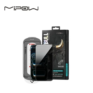 Dán kính cường lực màn hình iPhone 18 Pro Mipow chống nhìn trộm full viền cao cấp