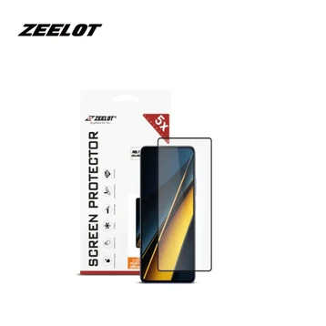 Dán kính cường lực màn hình Samsung Galaxy A07/A06/Xiaomi Poco M6 5G Zeelot Full viền đen cao cấp