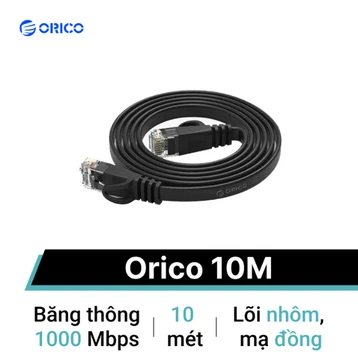 Dây dẹt cáp mạng Cat 6 Orico 10 Mét