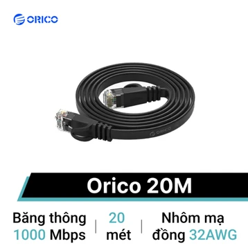 Dây dẹt cáp mạng Cat 6 Orico 20 Mét