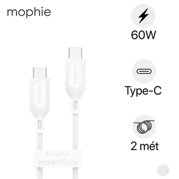 Cáp Mophie Essential Type-C to Type-C 60W 2M
