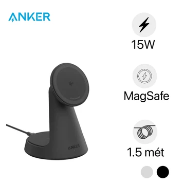 Đế sạc Anker Maggo đứng 1C 15W 2 trong 1 kèm cáp Type-C A25M7 - Cũ