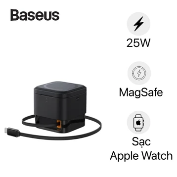 Đế sạc không dây Baseus MagPro 25W 2 in 1 Magnetic Wireless Charger
