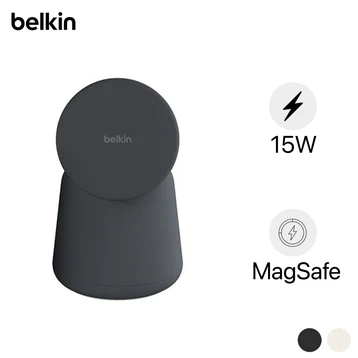 Đế sạc không dây Belkin Magsafe 2 in 1 Boostcharge Pro 15W không kèm sạc