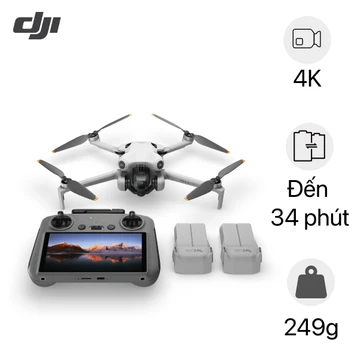 Flycam DJI dân dụng Mini 4 Pro Fly More Combo (RC-2)