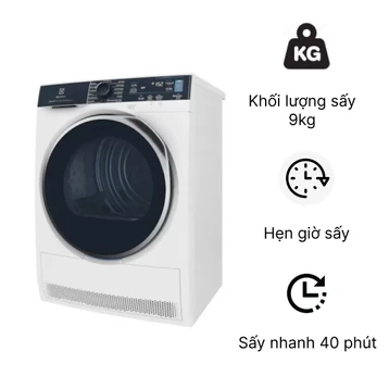 Máy sấy bơm nhiệt Electrolux 9kg EDH903R9WB