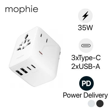 Sạc du lịch Mophie Essentials 3C2A PD GAN 35W