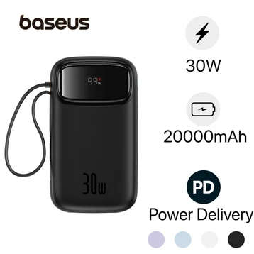 Pin sạc dự phòng Baseus Qpow2 màn hình số 20.000mAh 30W kèm 2 cáp Type-C - Cũ