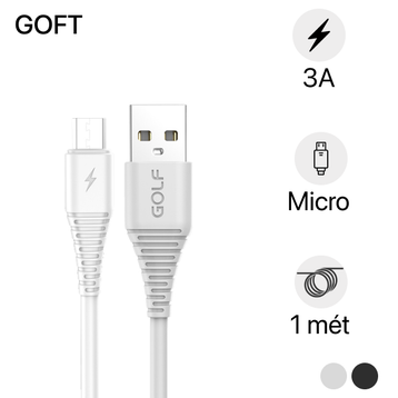 Cáp Golf USB-A to Micro sạc nhanh 3A GC-64M 1 mét