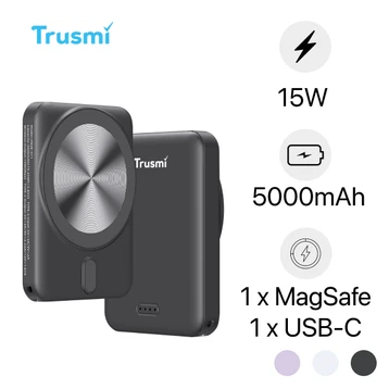 Pin dự phòng không dây Trusmi 5.000mAh 15W Cổng USB-C PD 20W PB08