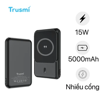 Pin dự phòng không dây Trusmi 5.000mAh 15W Cổng USB-C PD 20W PB11
