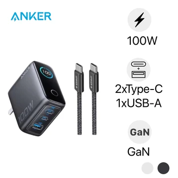 Sạc Anker 2C1A 100W có màn hình LED kèm cáp USB-C B121B