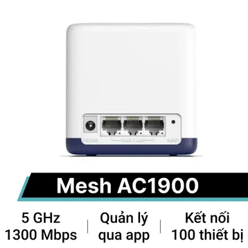 Hệ thống WiFi Mesh AC1900 Mercusys Halo H50G (2 Pack)