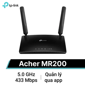 Bộ phát WiFi băng tần kép 4G LTE AC750 TP-Link Acher MR200