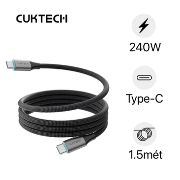 Cáp Cuktech từ tính Type-C to C 6A 240W dài 1.5M CMC615
