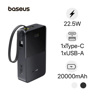 Pin dự phòng Baseus Enerfill Bipow 2 Pro màn hình số 20.000mAh 22.5W kèm cáp
