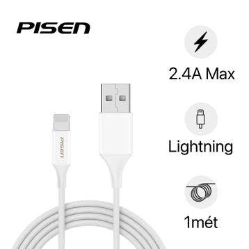 Cáp Pisen Mr White Usb-A To Lightning Dài 1m
