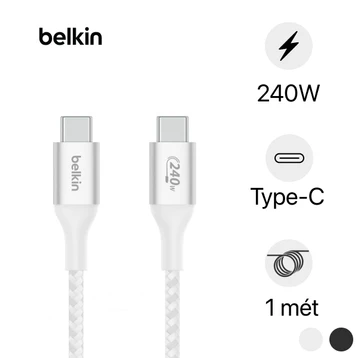 Cáp Belkin USB Type-C to C vỏ dù dài 1M