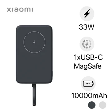 Pin dự phòng Xiaomi không dây 10000mAh 1C 33W tích hợp cáp Type-C - Cũ
