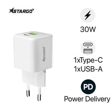 Sạc StarGO Powergo PD+QC3.0 1C1A 30W