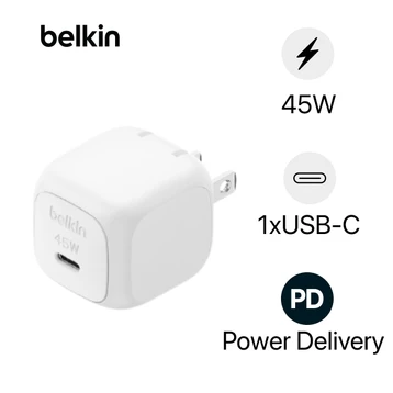 Sạc nhanh Belkin 45W 1 cổng USB-C PD 3.0 PPS GaN