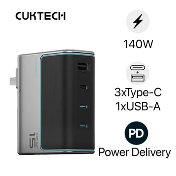 Sạc Cuktech 3C1A 140W kèm cáp USB-C AD1404US