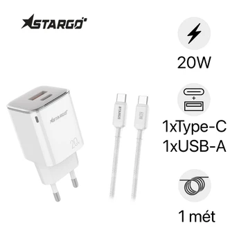 Sạc StarGO Onelink 1C1A 20W kèm cáp C-C CC201