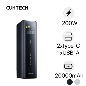 Pin dự phòng Cuktech P+Series 2C1A 20000mAh 210W có màn hình No.15 Ultra PB200U