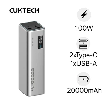 Pin dự phòng Cuktech 2C1A 20000mAh 100W có màn hình No.15 SE PB200
