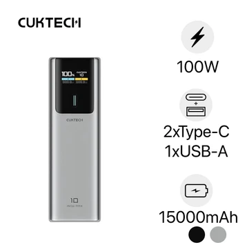 Pin dự phòng Cuktech P+Series 2C1A 15000mAh 100W có màn hình No.10 Plus PB150P - Cũ