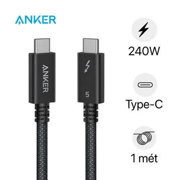 Cáp Anker Thunderbolt 5 240W 80gbps dài 1m A84N1