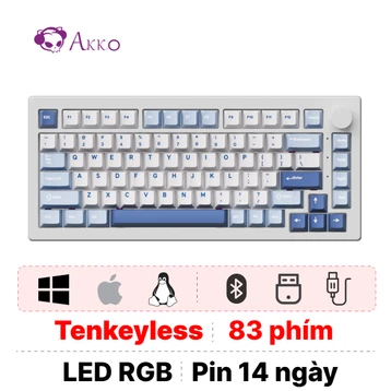 Bàn phím cơ không dây Bluetooth Akko 5075 V3 Iceflow