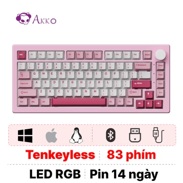 Bàn phím cơ không dây Bluetooth Akko 5075 V3 Prunus Lannesianat