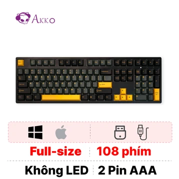 Bàn phím cơ không dây Akko 3108RF V3 Black&Gold