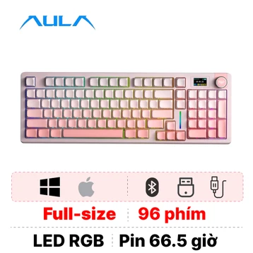 Bàn phím cơ không dây AULA S98 Pro Hồng Gradient