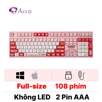 Bàn phím cơ không dây Akko 3108RF V3 Poco Piggy