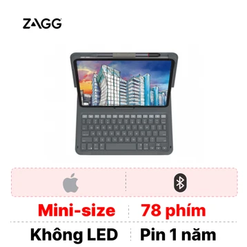 Bàn phím + bao da iPad Air 11 (M2/M3)/PRO 11 2024(M4) Zagg Messenger Folio 2