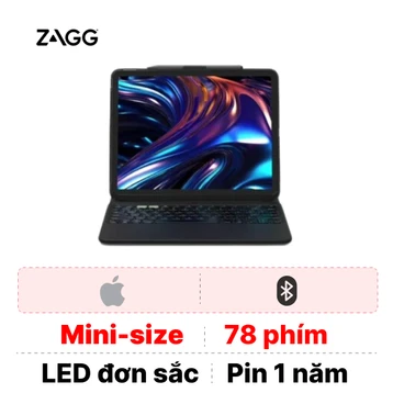 Bàn phím + bao da iPad Air 13 (M2/M3) Zagg Pro Key 2