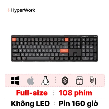 Bàn phím không dây Hyperwork Silentkey