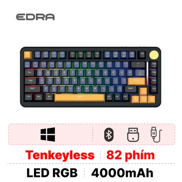 Bàn phím cơ E-Dra EK375W Đen - Cũ