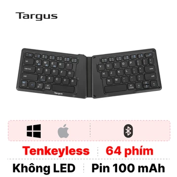 Bàn phím không dây Targus Ergonomic Foldable Bluetooth Antimicrobial