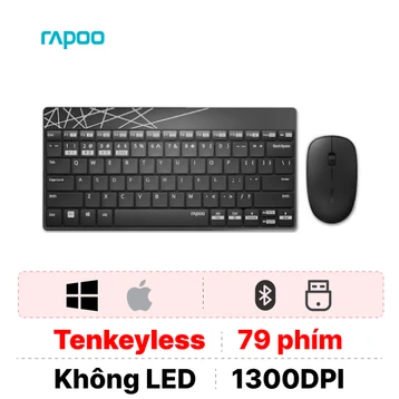 Combo Bàn phím + Chuột không dây Rapoo 8000M