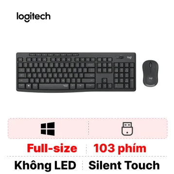 Combo bàn phím + Chuột không dây Logitech MK295 Silent