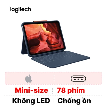 Bàn phím + bao da iPad 11 A16 (Gen 11)/10.9/Gen 10 Logitech Rugged Combo 4 Black