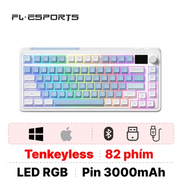 Bàn phím cơ không dây FL-Esports CMK75 Lake Placid Blue